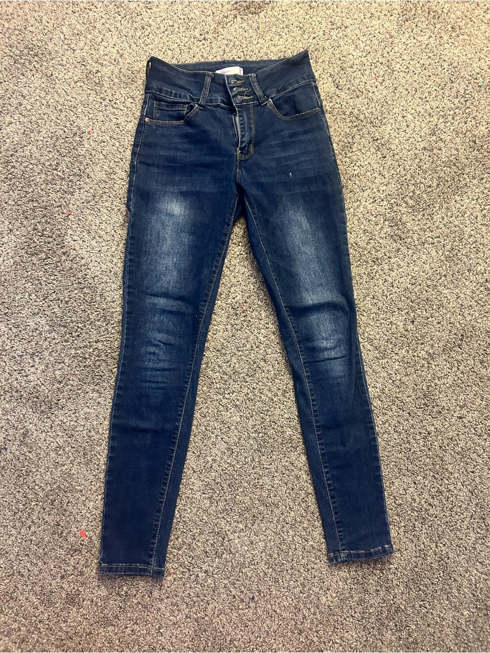 BAMBOO Dark Blue Women's Skinny Jeans
